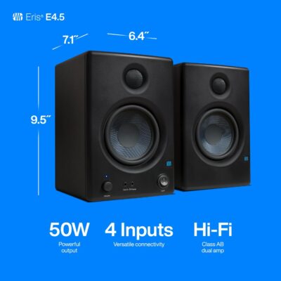 PreSonus Eris E4.5-2-Way 4.5 Near Field Studio Monitor (Pair)