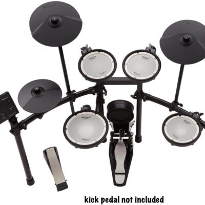 61PzMVLF6 L. AC SL1200 Roland TD-07KV Electronic V-Drums Kit – Legendary Dual-Ply All Mesh Head kit with superior expression and playability – Bluetooth Audio & MIDI – USB for recording audio and MIDI data – 40 FREE Melodic