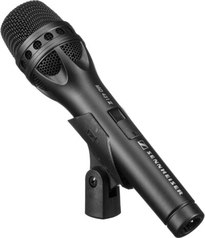 Sennheiser MD431-II Super-Cardioid Handheld Dynamic Microphone,Black