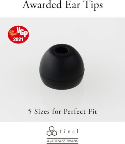 61QVNiqLnDL. AC SL1500 1774310090 8496 Final E4000 in Ear Isolating Earphones, 6.4mm Dynamic Driver, High-Resolution, Aluminium Housing, Detachable OFC MMCX Cable, Swing-Fit Eartips – Black Aluminium