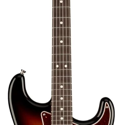 Fender American Professional II Stratocaster – 3-Color Sunburst Bundle with Case, Strap, Cable, and Guitar Cleaning Kit