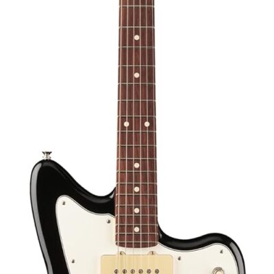 Fender Player II Jazzmaster – Black Bundle with Gig Bag, Strap, Cable, 3-Pack Picks and Guitar Cleaning Kit