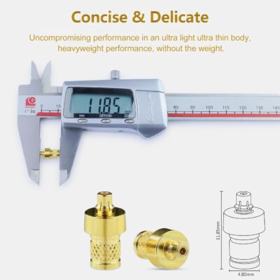 61RWh5Bi4vL. AC SL1500 OKCSC M9 to MMCX Female Mini Adapter Earphone Connecter,for Sony-M9 Earbuds to MMCX Cable for Sony IER-M7/IER-M9/IER-Z1R/LN007189,Lightweight Headphone Adaptor,for HiFi Enthusiasts to DIY,1 Pair Gold