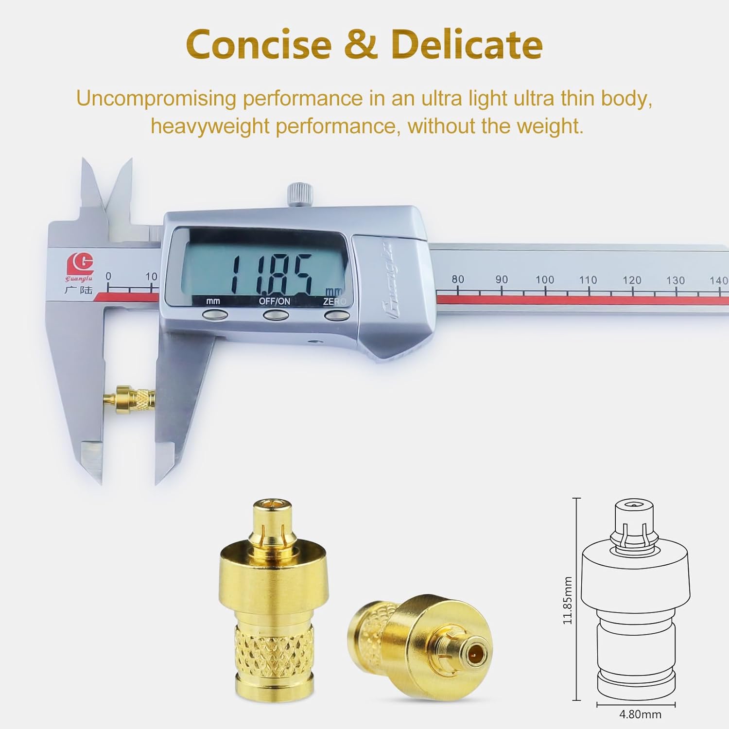 OKCSC M9 to MMCX Female Mini Adapter Earphone Connecter,for Sony-M9 Earbuds to MMCX Cable for Sony IER-M7/IER-M9/IER-Z1R/LN007189,Lightweight Headphone Adaptor,for HiFi Enthusiasts to DIY,1 Pair Gold