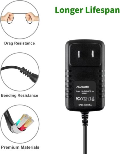 AC Adapter Charger Compatible with Line 6 XD-V75 Digital Wireless Receiver Power Supply Cord Mains PSU