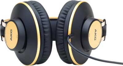 AKG Pro Audio K92 Over-Ear, Closed-Back, Critical Listening and Studio Headphones, Matte Black and Gold
