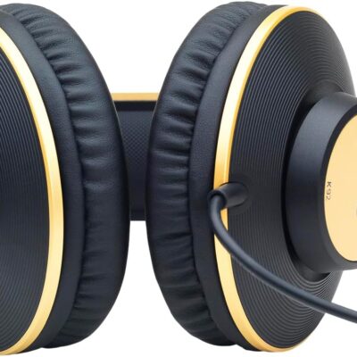 AKG Pro Audio K92 Over-Ear, Closed-Back, Critical Listening and Studio Headphones, Matte Black and Gold