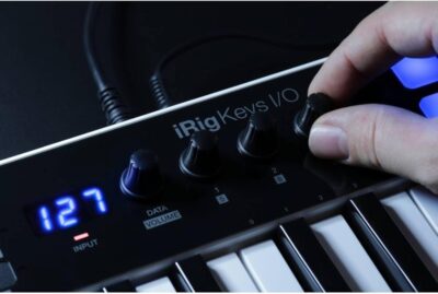 IK Multimedia iRig Keys I/O 25-keys Midi Controller with 24-bit up to 96kHz Audio Interface for iPhone/iPad, Android and Mac/PC