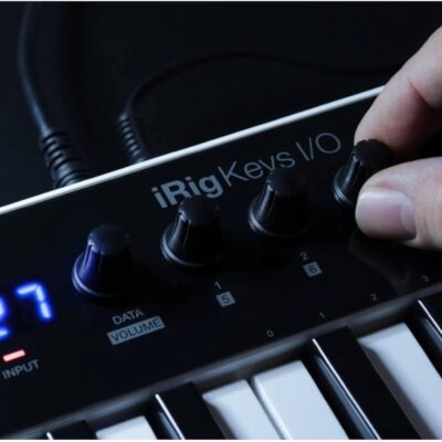 IK Multimedia iRig Keys I/O 25-keys Midi Controller with 24-bit up to 96kHz Audio Interface for iPhone/iPad, Android and Mac/PC