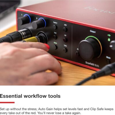 Focusrite Scarlett 16i16 4th Gen USB Audio Interface, for Songwriting, Music Production, Recording, and Podcasting — High-Fidelity, Studio Quality Recording, and All the Software You Need to Record