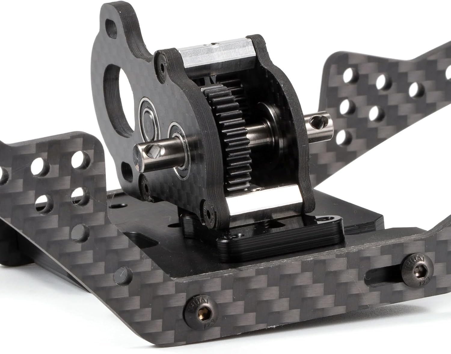 Ultra-Light Portal Transmission Carbon Gearbox with Adapter Plate for 1/10 Comp Rigs LCG Chassis