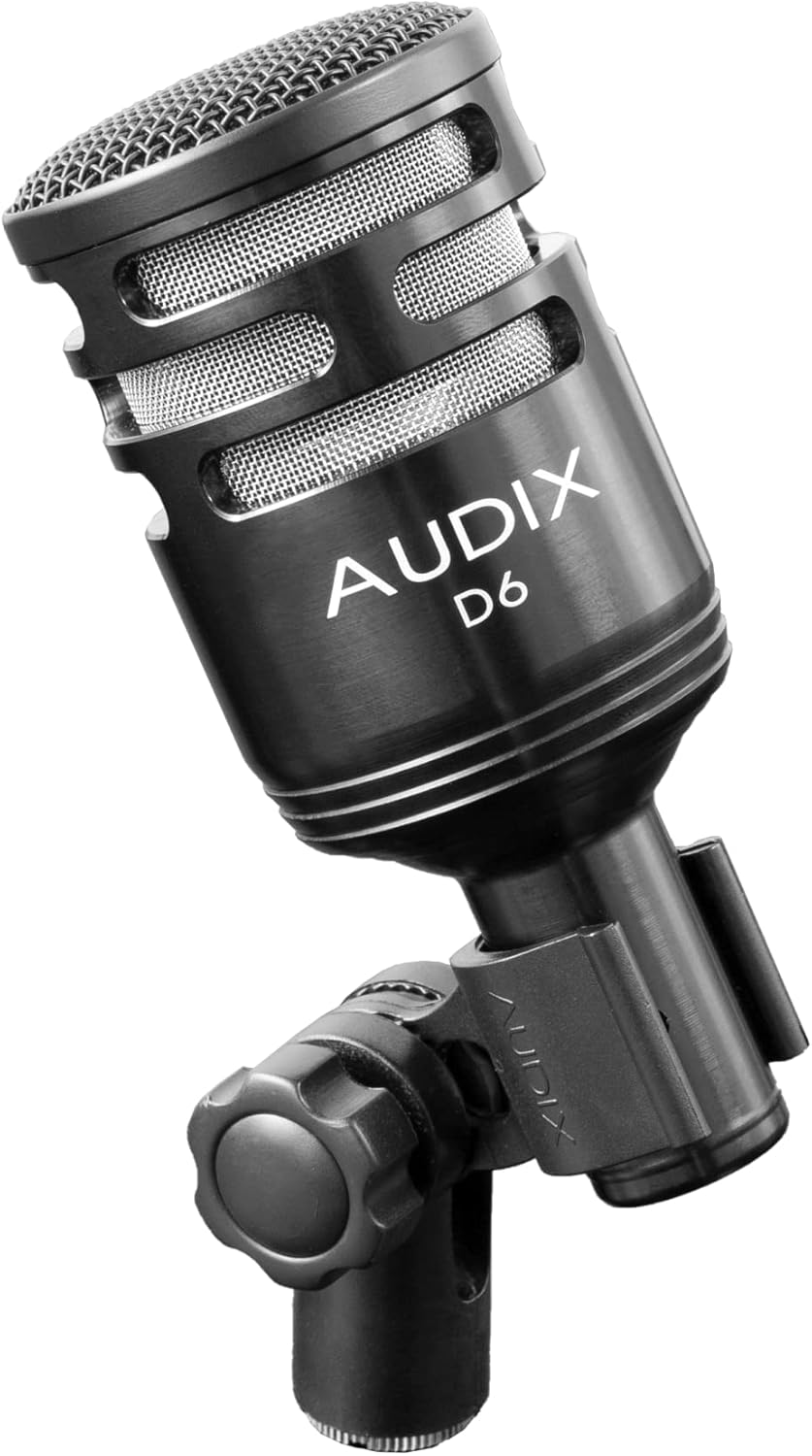 AUDIX D6 Cardioid Dynamic Kick Drum Microphone for Kick Drums and Bass Instruments