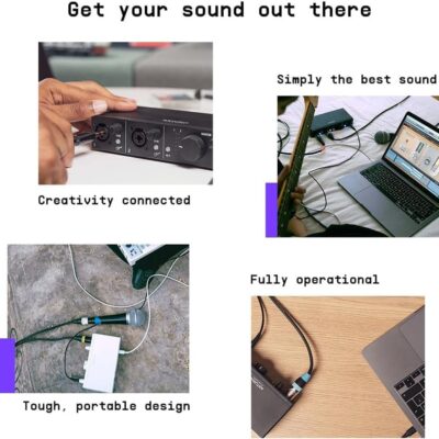 61TXbaVq7jL. AC SL1000 Arturia 800123 MiniFuse 4 USB-C Audio Interface, Champagne Bundle with 2 YR CPS Enhanced Protection Pack and 4x OnStage 25ft XLR Cable