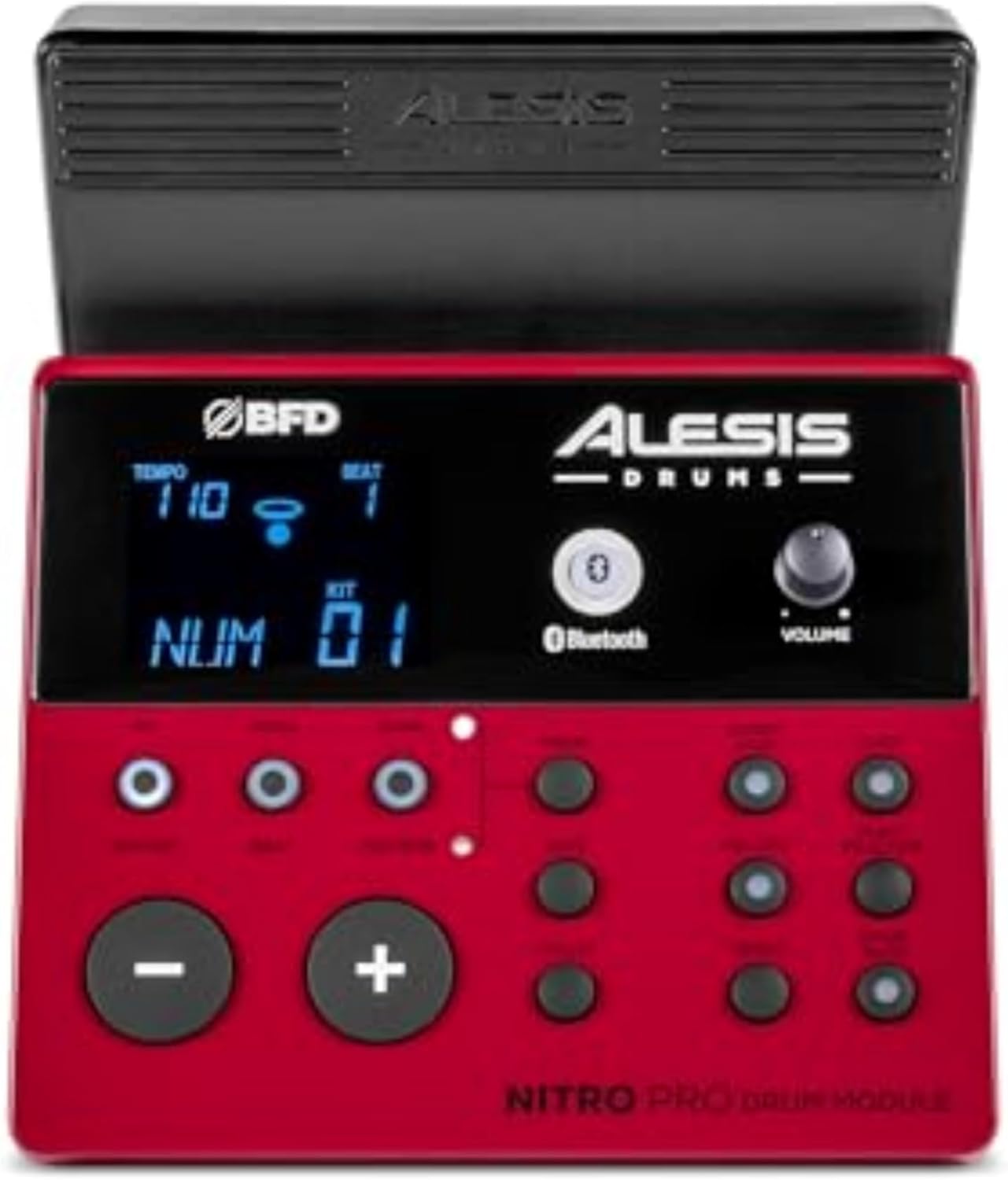 Alesis Nitro Pro Electric Drum Set with Dual-Zone Quiet Mesh Pads, 500+ Authentic BFD Sounds, Bluetooth, Drumeo, USB MIDI, Double Kick Compatible