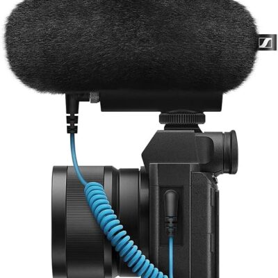 SENNHEISER Professional MKE 400 Directional On-Camera Shotgun Microphone with 3.5mm TRS and TRRS Connectors for DSLR, Mirrorless & Mobile , Connects with Auxiliary