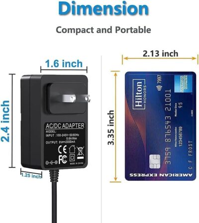 9V Power Supply Compatible with Korg Volca Syth Bass Beats Rhythm, FM Keys Loop, Synthesizer, Kick, Mix, Sample KA350 KROSS-61 KROSS-88 Replace Korg Volca Power Cord