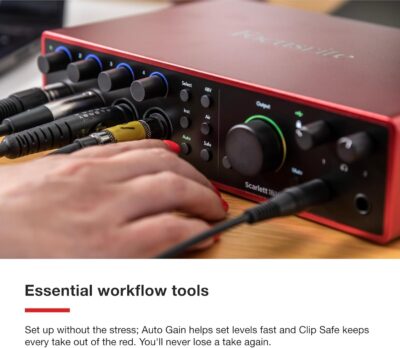 Focusrite Scarlett 18i16 4th Gen USB Audio Interface, for Songwriting, Music Production, Recording, and Podcasting — High-Fidelity, Studio Quality Recording, and All the Software You Need to Record