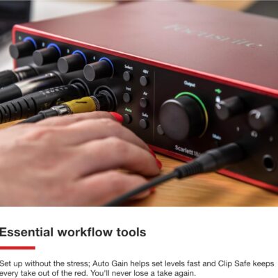 Focusrite Scarlett 18i16 4th Gen USB Audio Interface, for Songwriting, Music Production, Recording, and Podcasting — High-Fidelity, Studio Quality Recording, and All the Software You Need to Record