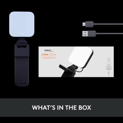 61UtxxDb9iL. AC SL1500 Logitech for Creators Litra Glow Premium LED Streaming Light with TrueSoft- Computer lighting for video conferencing, Zoom meetings, with adjustable mount and desktop app control for PC/Mac – Graphite