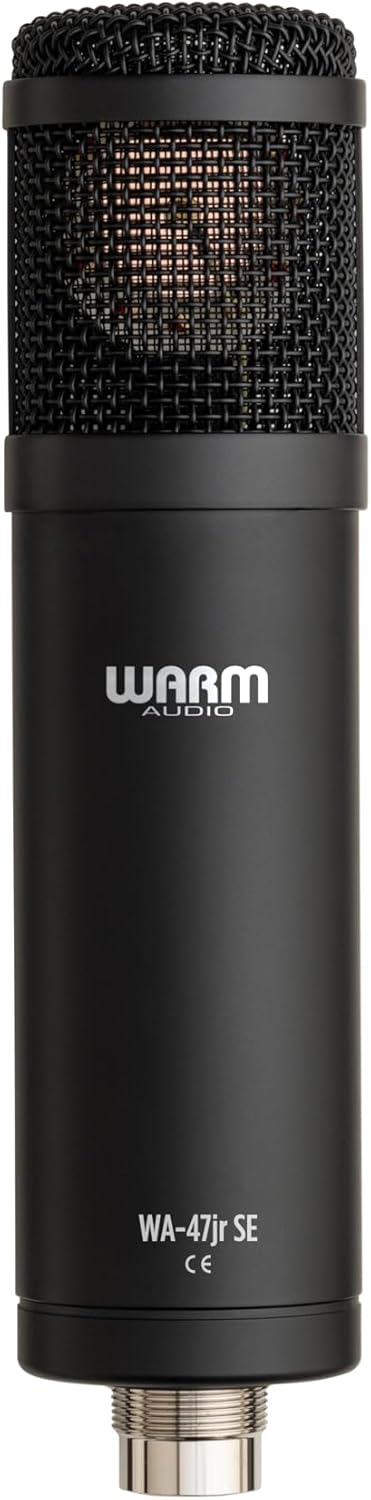 61UzfPN53L. AC SL1500 Warm Audio WA-47jr SE Large-Diaphragm Cardioid Condenser Microphone, Vintage-Inspired, Rich Analog Studio Sound for Vocals & Instruments, Black (XLR)