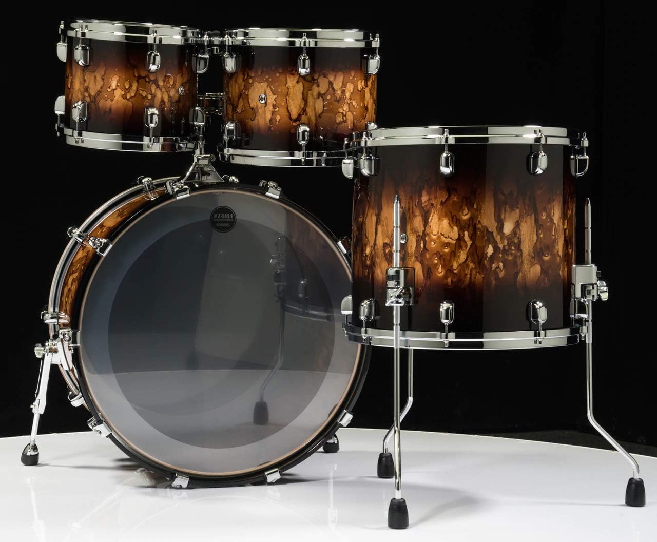 Tama Starclassic Walnut Birch Lacquer 4-Piece Shell Pack – Molten Brown Burst