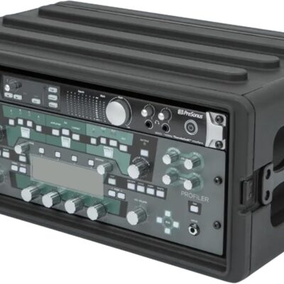 SKB 4U Shallow Roto Rack Case – Durable Polyethylene Gear Protector, Stackable, Waterproof with Twist Latches & Rubber Feet for Musicians, DJs, and A/V Equipment – Secure Transport & Storage Solution