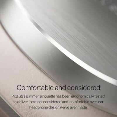 Bowers & Wilkins Px8 S2 Wireless Over-Ear Headphones, Active Noise Cancelling & Transparency Mode, High-Res Playback, 30H Playtime with Quick Charge Support, Bluetooth Headphones, Onyx Black