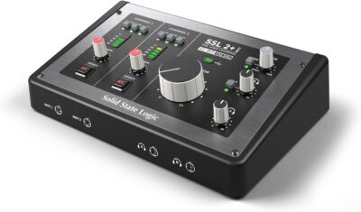 Solid State Logic SSL 2 Plus MKII USB Audio Interface with Dual Headphones, Four Balanced Outputs, and Class-Leading Mic Preamps