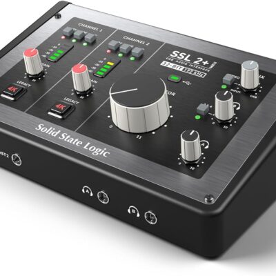 Solid State Logic SSL 2 Plus MKII USB Audio Interface with Dual Headphones, Four Balanced Outputs, and Class-Leading Mic Preamps