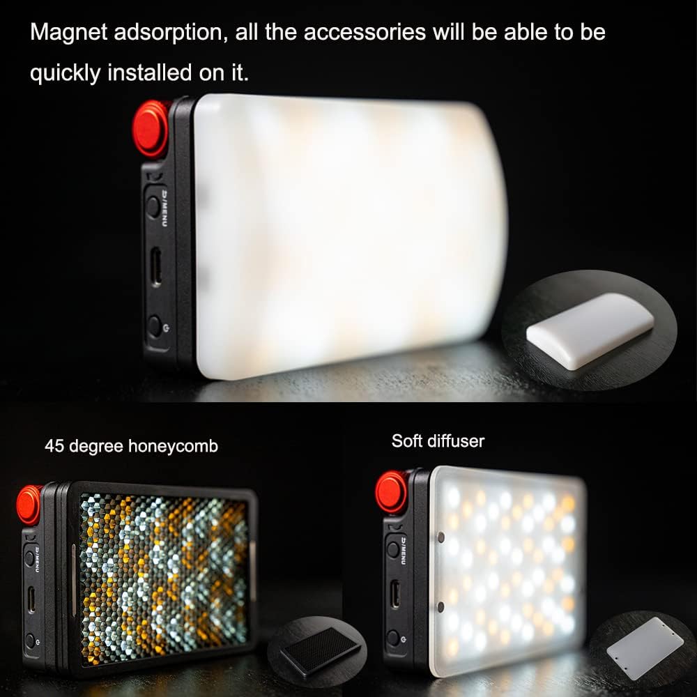 Aputure MC Pro RGBWW On Camera Video Light,5W High Brightness 1585 Lux at 0.5m,2000-10000K Adjustable Magnetic Attraction and IP65 Weatherproo for Photography,Videographer