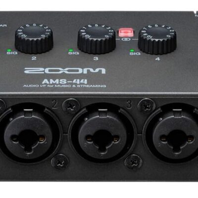 Zoom AMS-44 USB Audio Interface for Musicians & Podcasters, with 4 Inputs, 4 Outputs, Loopback, Direct Monitoring, Bus-Powered, for Recording and Streaming on PC, Mac, iOS, and Android
