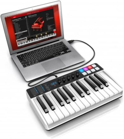 IK Multimedia iRig Keys I/O 25-keys Midi Controller with 24-bit up to 96kHz Audio Interface for iPhone/iPad, Android and Mac/PC