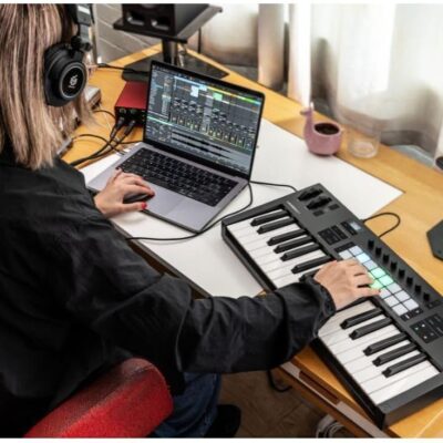 Novation Launchkey 37 MK4 — Compact 37 Key, USB, MIDI Keyboard Controller with DAW Integration. Chord Mode, Scale Mode, 8 Drum Pads, and Arpeggiator — Includes Software Bundle for Music Production