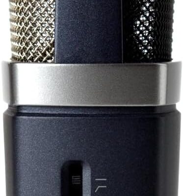 AKG Pro Audio C214 Studio Grade Professional Large Diaphragm, Single Capsule, Vocal and Instrument Condenser Microphone with Rugged Aluminum Carrying Case. XLR Connector. Gray with Gold
