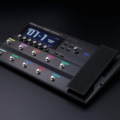 Boss GT-1000 Guitar Effects Processor Bundle with Gearlux Power Supply, Instrument Cable, Patch Cable, and Picks