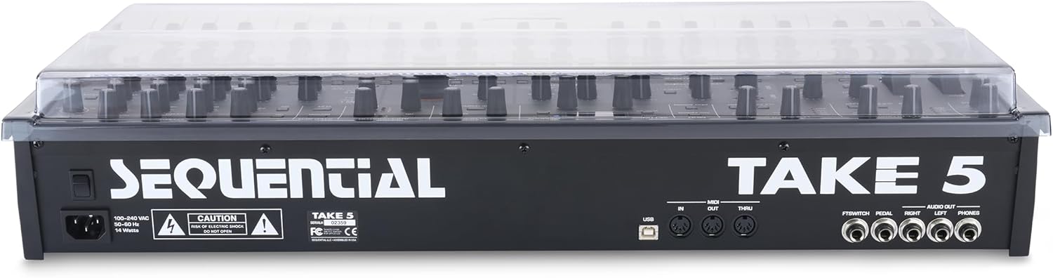 Decksaver Super Strong Polycarbonate Cover Compatible with Sequential Take 5 & Oberheim TEO-5 (Soft-Fit)