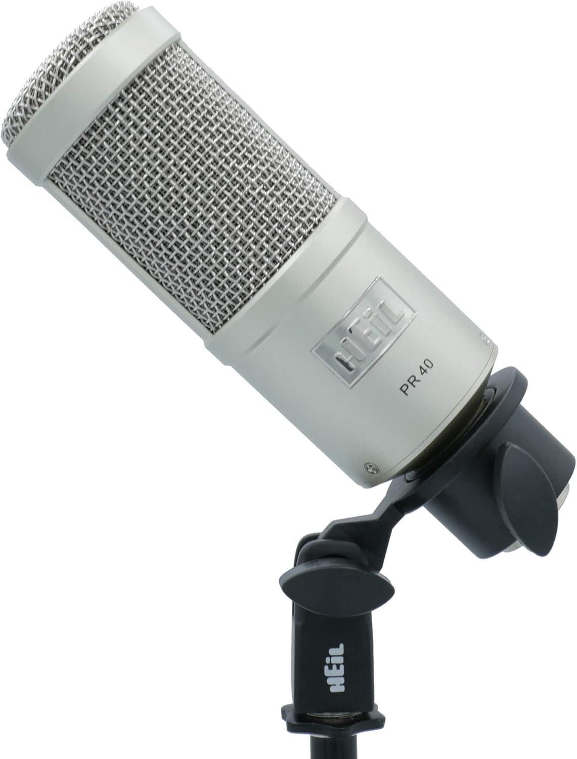 Heil PR 40 Dynamic Microphone for Streaming, Podcast, Recording, and Broadcast, XLR Microphone for Live Music, Wide Frequency Response, Smooth Sound, Superior Rear Noise Rejection – Champagne