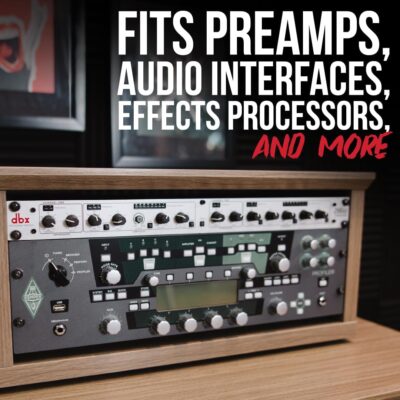 Gator Frameworks Elite Furniture Series 8U Wood Desktop Studio Rack in Standard Black Finish (GFW-ELITERK-8U-BLK)