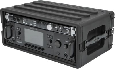 SKB 4U Shallow Roto Rack Case – Durable Polyethylene Gear Protector, Stackable, Waterproof with Twist Latches & Rubber Feet for Musicians, DJs, and A/V Equipment – Secure Transport & Storage Solution