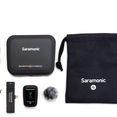 Saramonic Blink 500 Prox B5 Wireless Microphone System with Lavalier for iPhone15/16/17&Android, iPad, Mobile & Computers, USB C Mini Lapel Microphone Wireless for Video Recording, Streaming