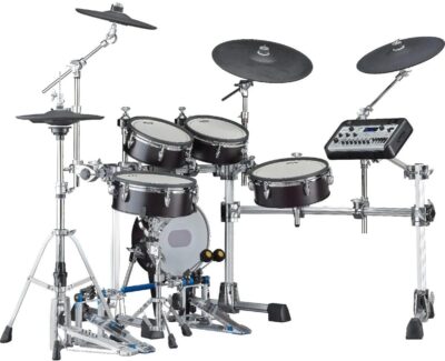 Yamaha DTX10K-X Electronic Drum Kit with TCS Pads (Black Forest) (4 Items)