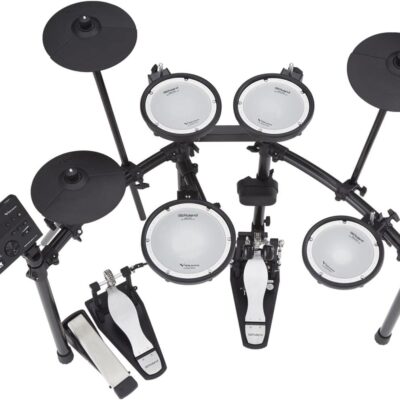 Roland TD-07DMK Electronic V-Drums Kit – Legendary Double-Ply All Mesh Head kit with superior expression and playability – Bluetooth Audio & MIDI – 40 FREE Melodics Lessons