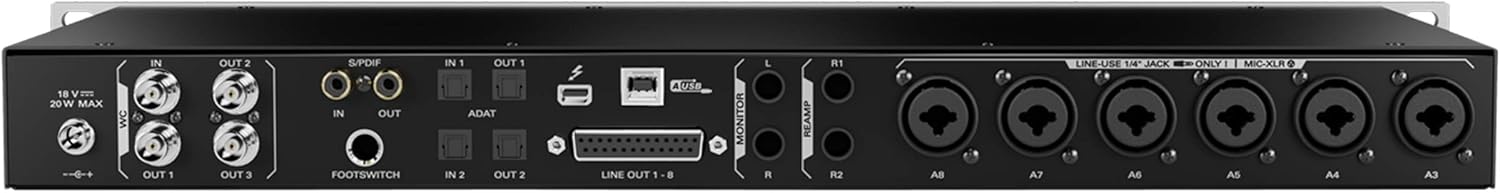 Antelope Audio Discrete 8 Synergy Core Thunderbolt & USB Audio Interface – Multichannel Rackmount Microphone Preamp Recording for Vocals, Streaming Studio Audio Interface w/FPGA + DSP FX Processing