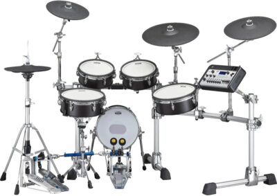 Yamaha DTX10K-X Electronic Drum Kit with TCS Pads (Black Forest) (4 Items)