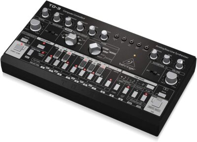 61aizGF6wuL. AC SL1000 Behringer TD-3-BK Analog Bass Line Synthesizer with VCO, VCF, 16-Step Sequencer, Distortion Effects and 16-Voice Poly Chain