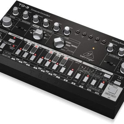 61aizGF6wuL. AC SL1000 Behringer TD-3-BK Analog Bass Line Synthesizer with VCO, VCF, 16-Step Sequencer, Distortion Effects and 16-Voice Poly Chain