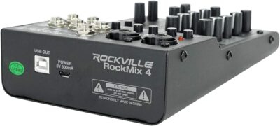 Audiosavings Bundle:(1) AKG D112 MKII Professional Dynamic Kick Drum Bass Guitar Microphone Mic Bundle with (1) Rockville RockMix 4 Channel Mic/Instr Pro Recording Mixer+USB Interface/EQ (Items 2)