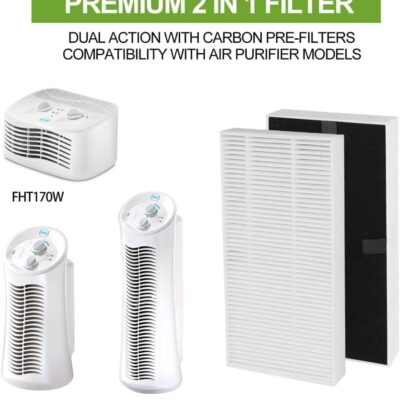 Filter for Febreze FRF102B, for Honeywell U Filter Clean Replacement with Odor Reducing Prefilter 2 Pack