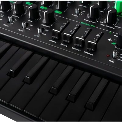 Arturia 540102 MicroBrute UFO Analog Synthesizer White Bundle with 2 YR CPS Enhanced Protection Pack