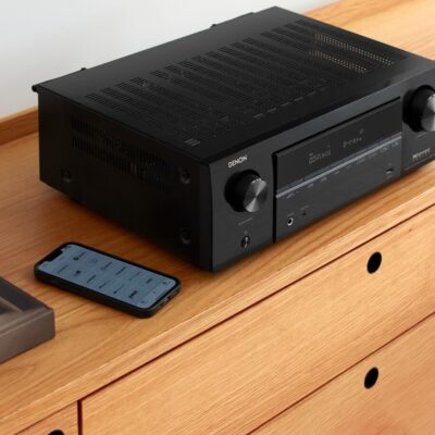 Denon AVR-X1800H 7.2 Channel AV Stereo Receiver – 80W/Channel, Wireless Streaming via Built-in HEOS, WiFi, & Bluetooth, Supports Dolby Vision, HDR10+, Dynamic HDR, & Home Automation Systems